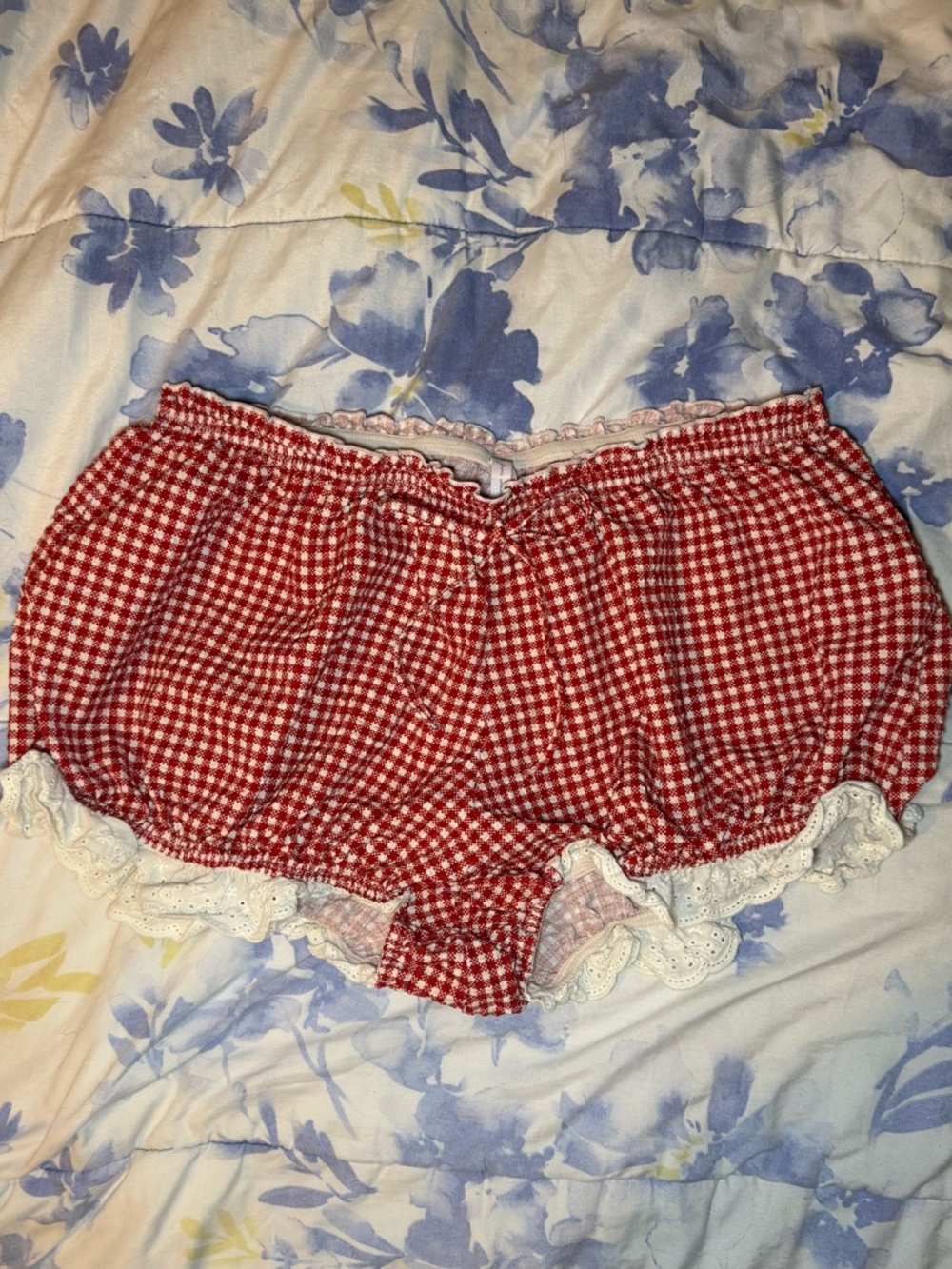 red and white gingham urban outfitters bloomers, size L